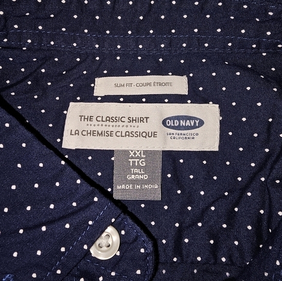 5 Old Navy Shirt Mens XXL  Short Sleeve Slim Fit Button Up Top Tall - Picture 15 of 15